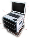 Рабочая станция АВИС: 1-системный блок; 2-монитор оператора; 3-клавиатура; 4-мышь; 5-корпус блока 1; 6-корпус блока 2